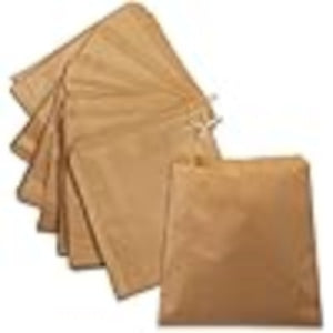 100 X Brown Sulphite Paper Bags 7" x 7" (Empty)